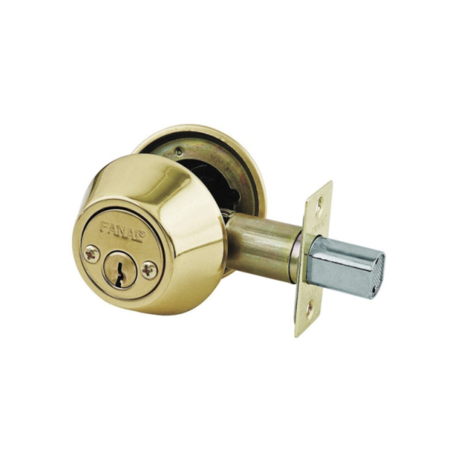 284026 FANAL - Cerrojo llave/llave/llave tradicional laton brillante Annecy Fanal