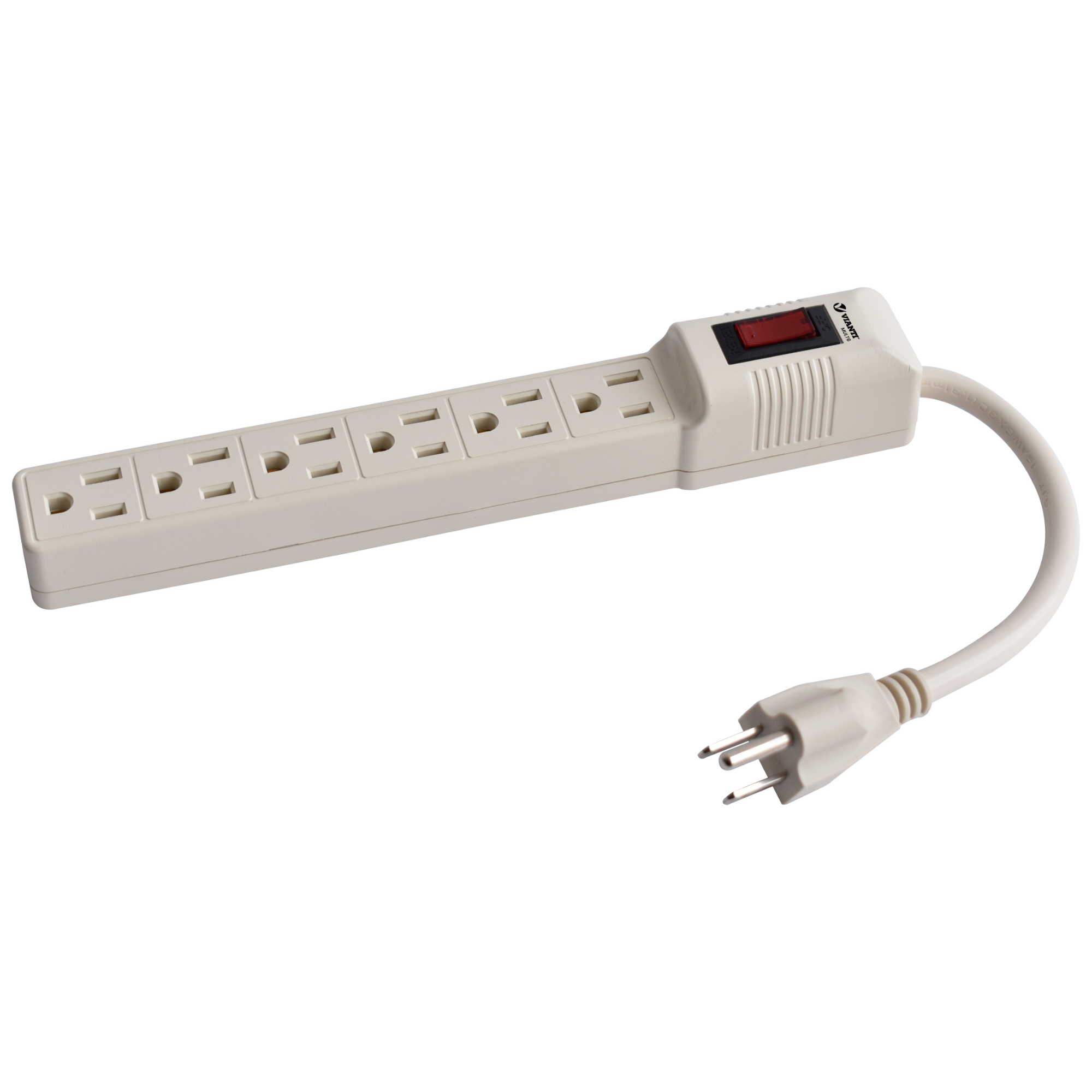 284054 VIANTI - Multicontacto con cable 20cm 06 contactos con indicador Vianti