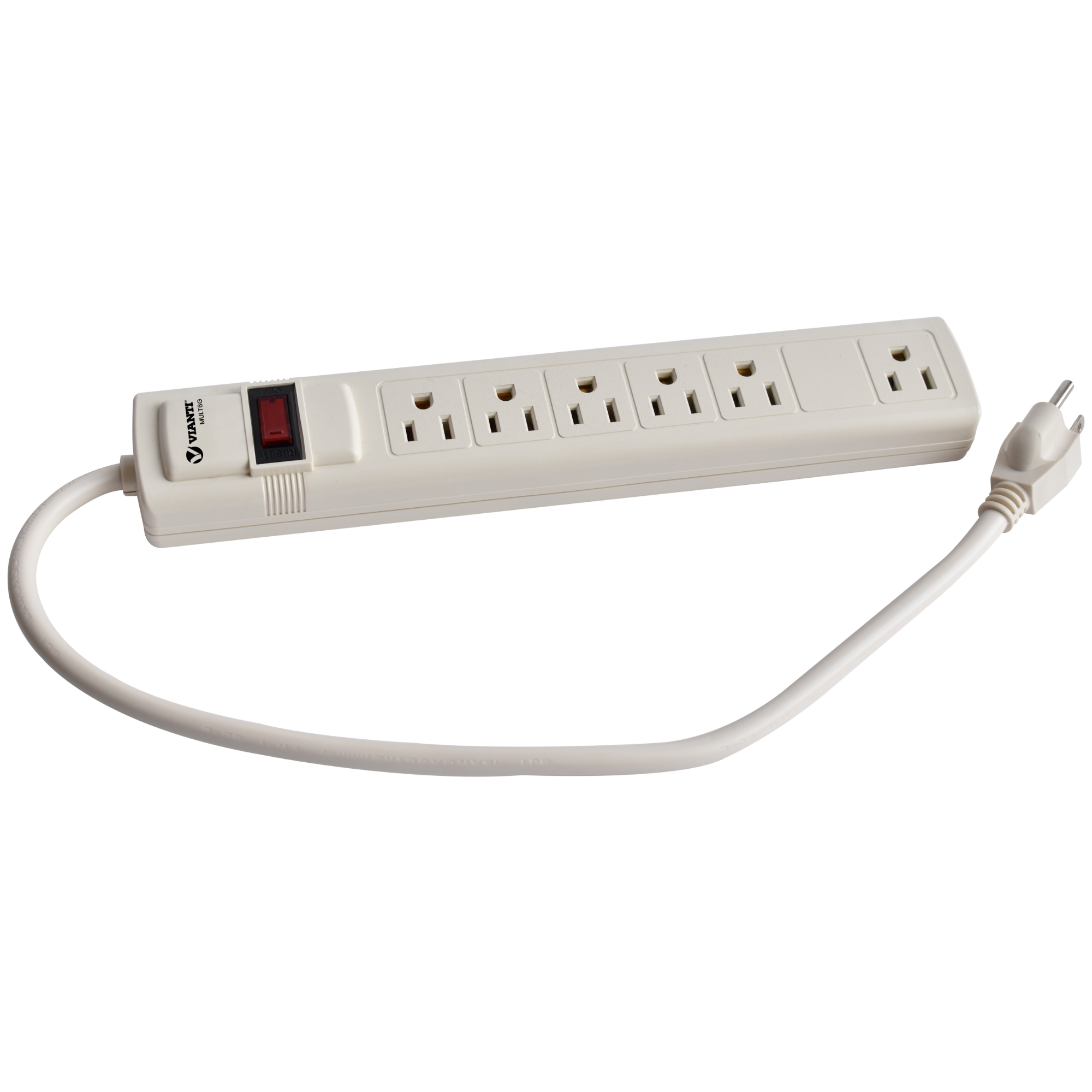 284055 VIANTI - Multicontacto con cable 50cm 06 contactos con indicador Vianti