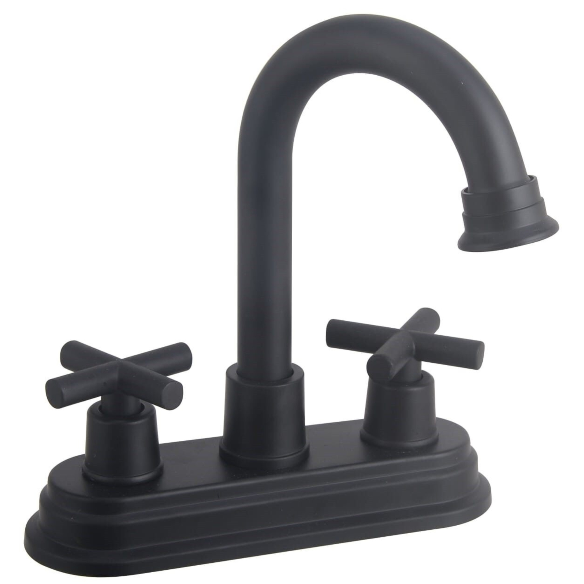 284119 VIANTI - Mezcladora lavabo laton tipo bar maneral cruz negra Vianti