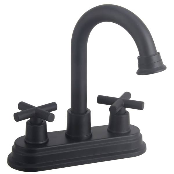 284119 VIANTI - Mezcladora lavabo laton tipo bar maneral cruz negra Vianti