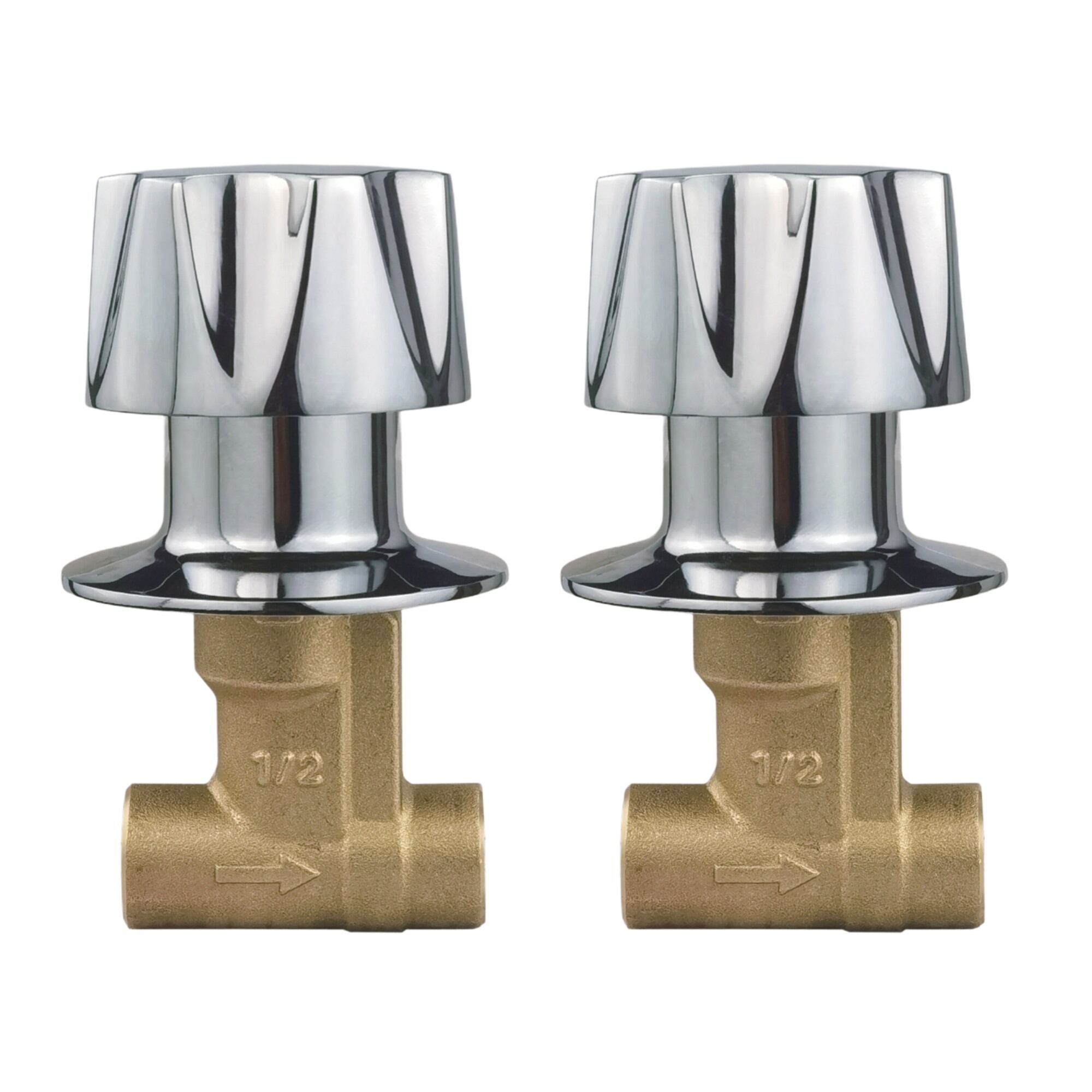 284125 VIANTI - Juego de llaves empotrar soldables de bronce con maneral standard Vianti