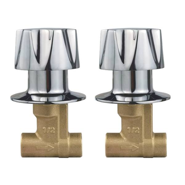 284125 VIANTI - Juego de llaves empotrar soldables de bronce con maneral standard Vianti