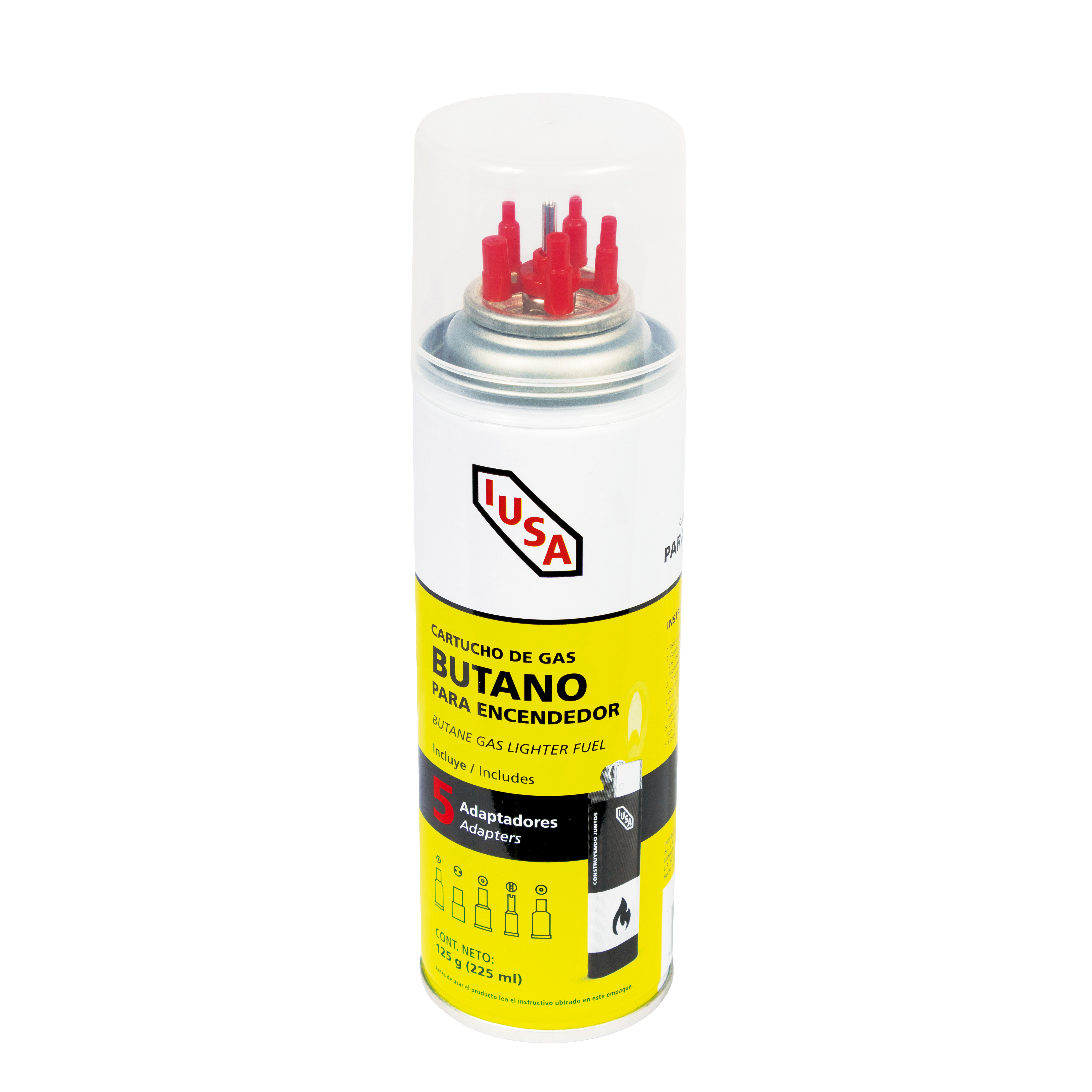 284154 IUSA - Tanque de gas desechable 125gr para encendedores Iusa