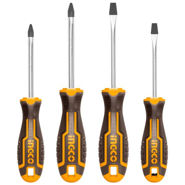 284686 INGCO - Juego 4 desarmadores mango con grip Ingco