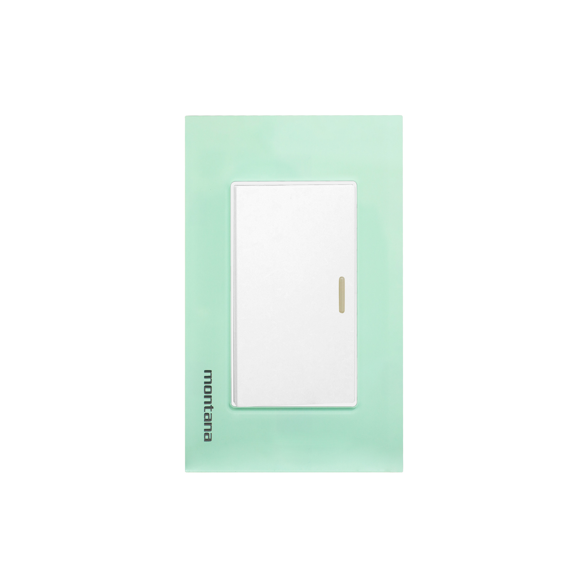 284788 MONTANA - Placa 1 ventana con apagador escalera aqua Krystal Montana