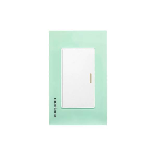 284788 MONTANA - Placa 1 ventana con apagador escalera aqua Krystal Montana