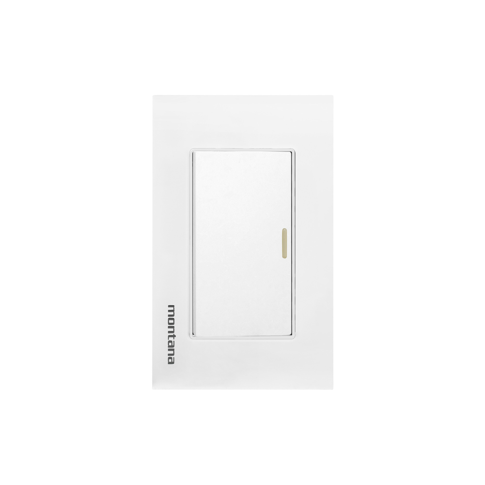 284789 MONTANA - Placa 1 ventana con apagador escalera blanco Krystal Montana