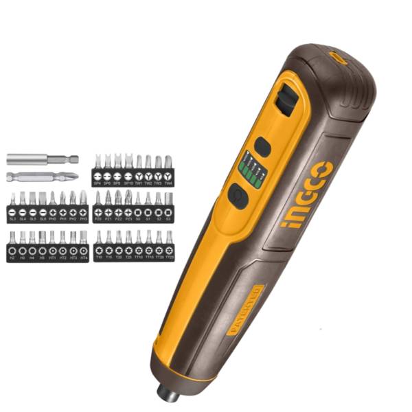 285310 INGCO - Atornillador inalambrico 4v con 42 accesorios Ingco