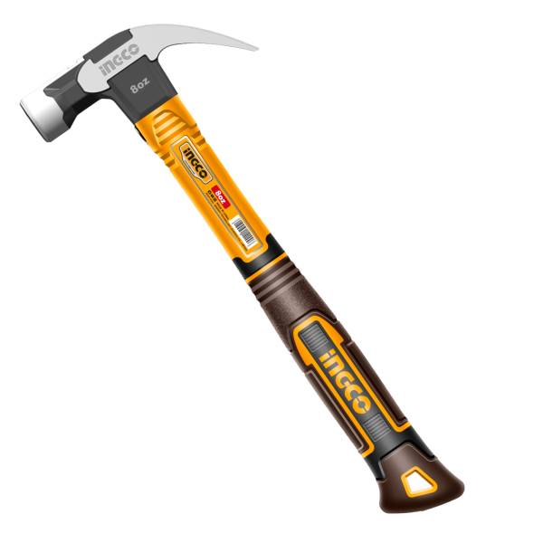285322 INGCO - Martillo uña curva 08oz mango fibra de vidrio Ingco