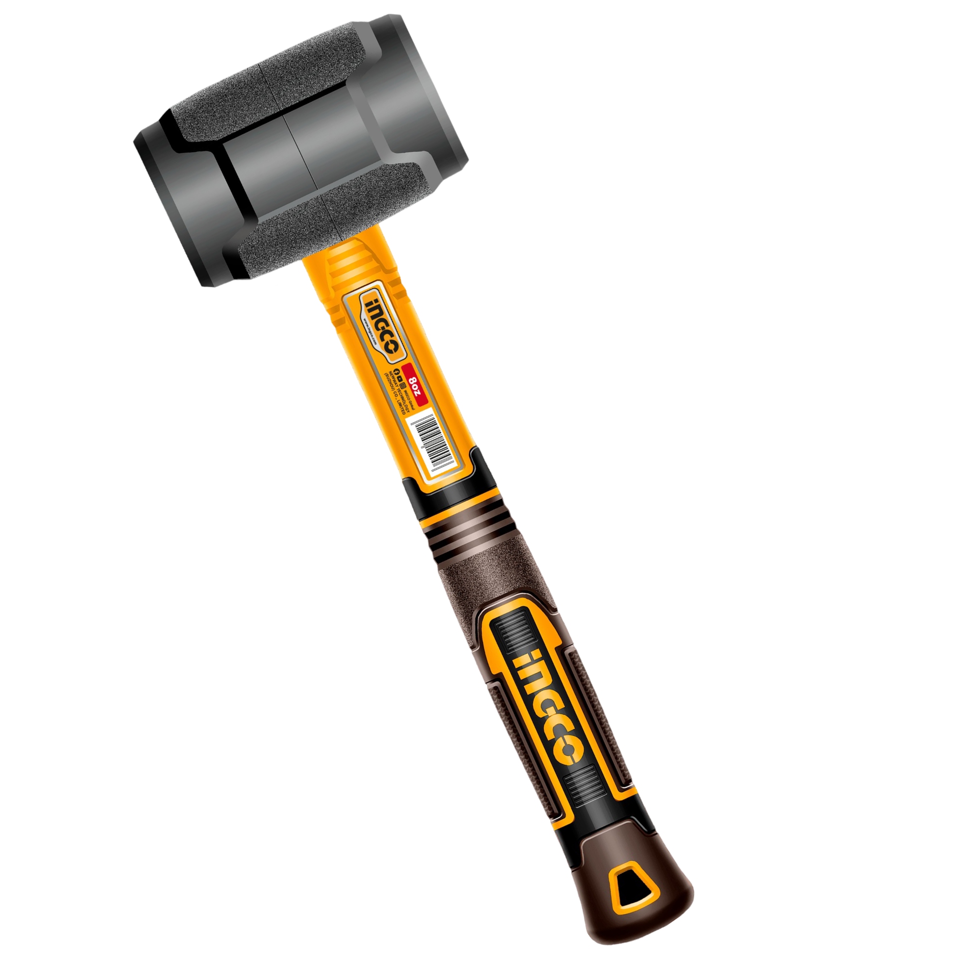 285361 INGCO - Mazo hule negro 08oz mango de fibra vidrio Ingco