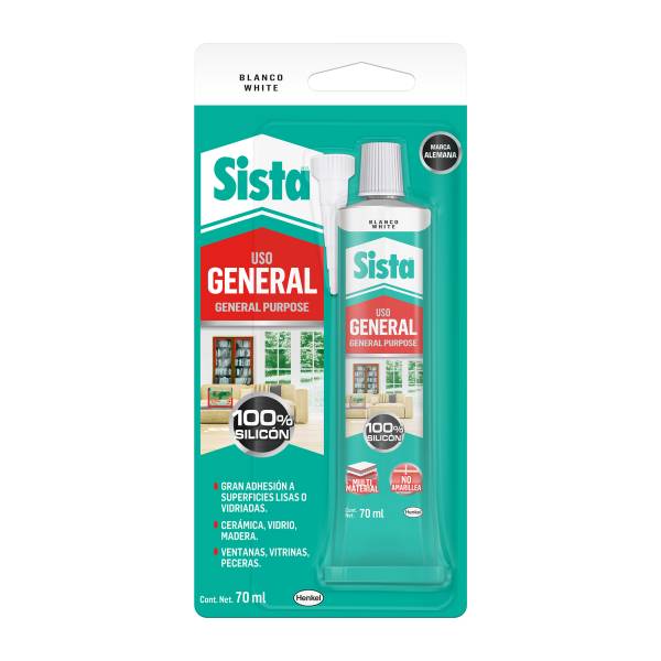 285460 SISTA - Silicon 100% blister 070ml transparente F109 Sista