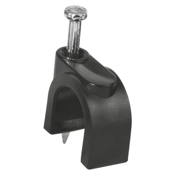 285546 VIANTI - Grapa para cable redonda 12mm negra con 20pz Vianti