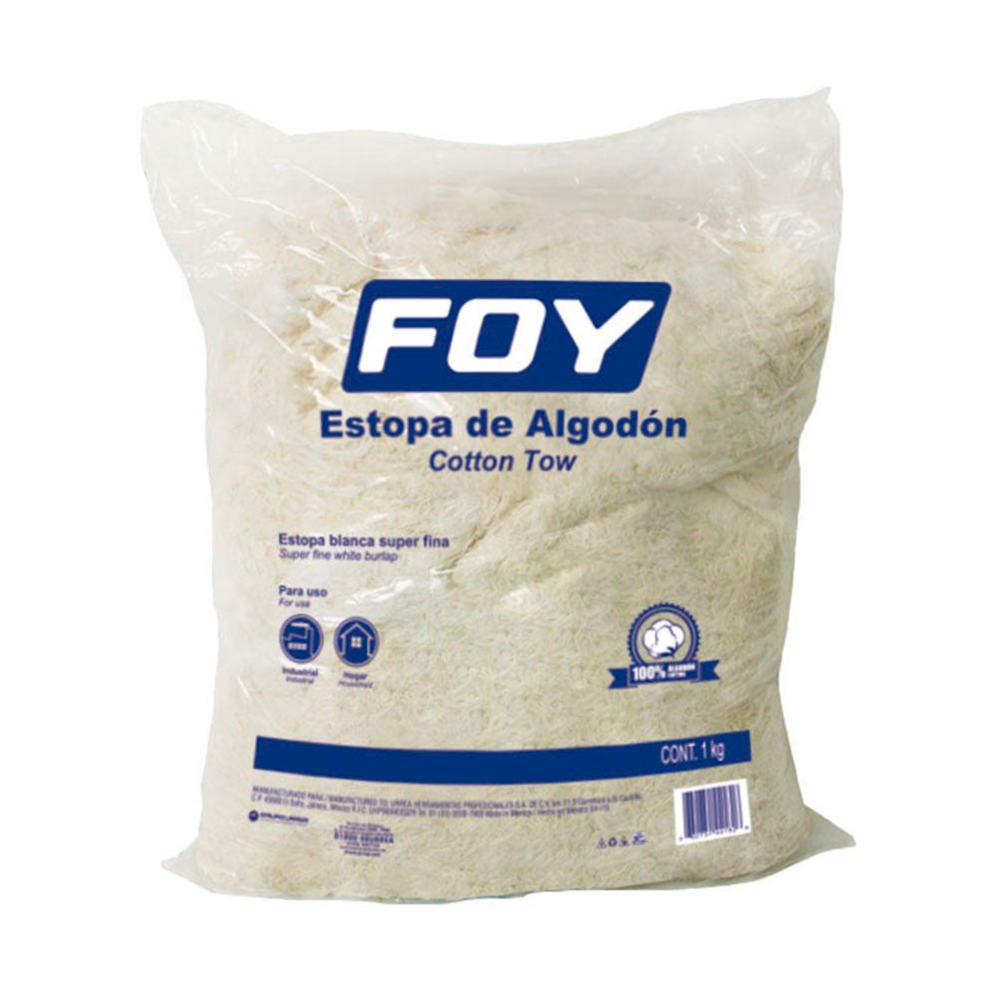 285709 FOY - Estopa blanca bolsa 1kg Foy