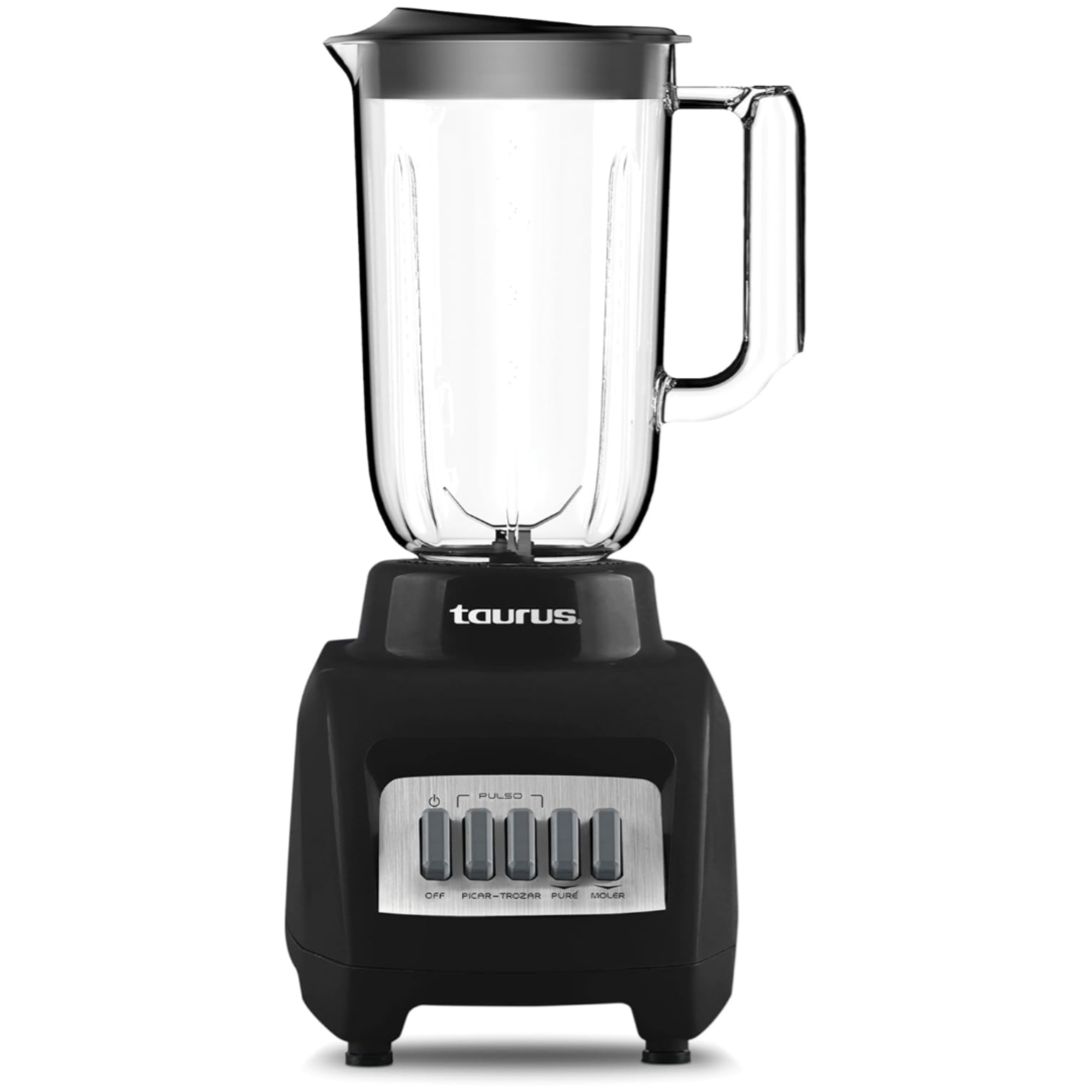 285758 TAURUS - Licuadora de plastico negra 4 velocidades 350w vaso plastico Taurus