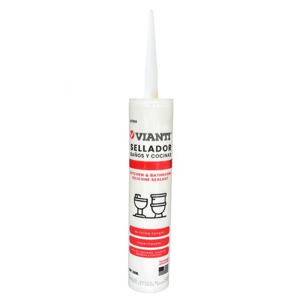 285940 VIANTI - Silicon baños y cocinas cartucho 280ml blanco Vianti