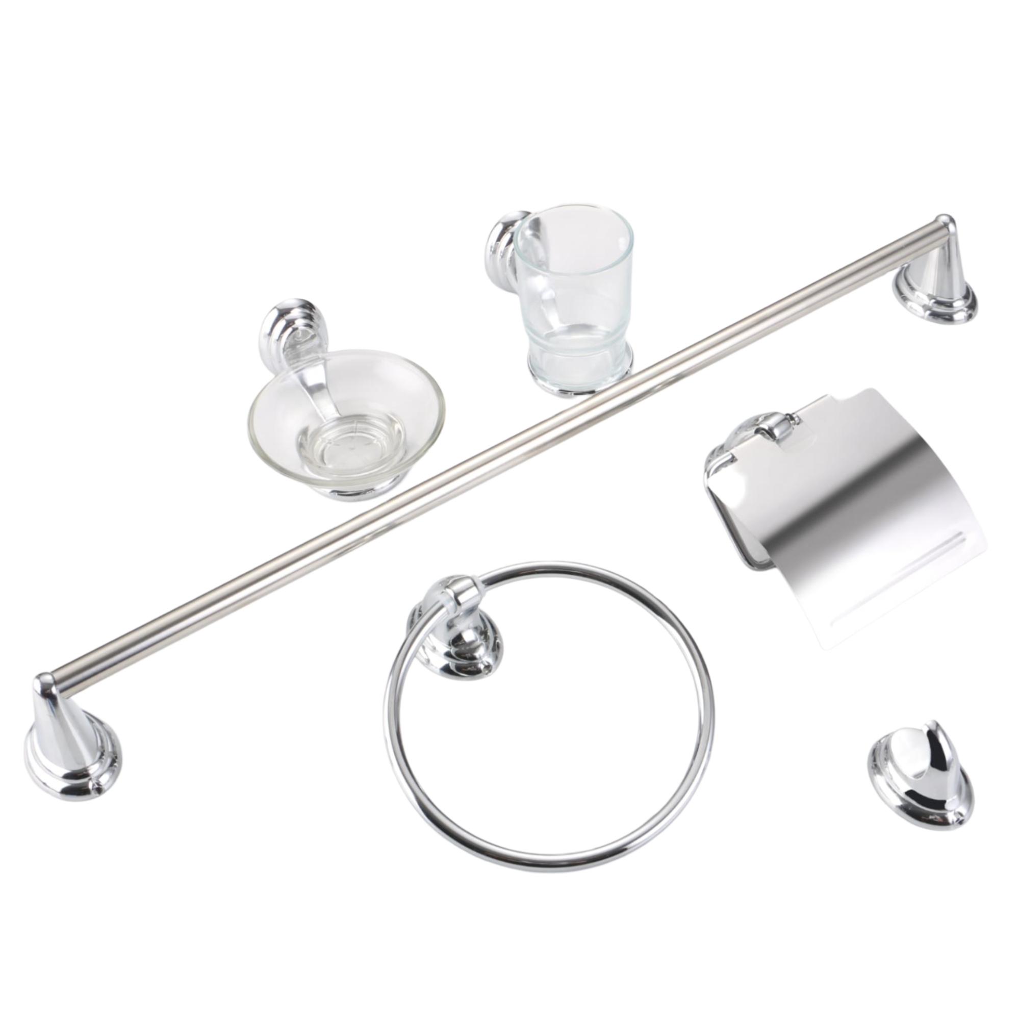 285945 VIANTI - Juego accesorios para baño con 6pz cromado Vianti