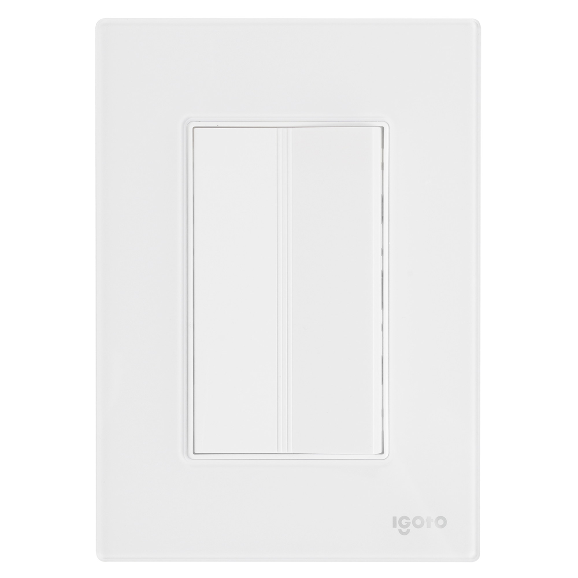 286235 IGOTO - Placa 3 ventanas con apagador sencillo blanco Cristal Igoto