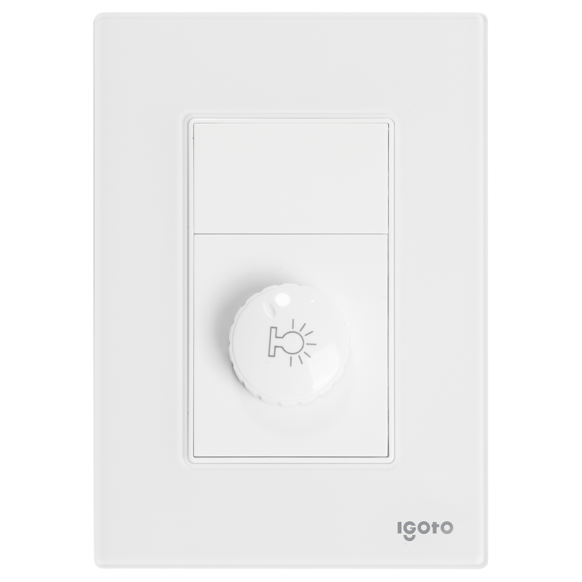 286239 IGOTO - Placa 3 ventanas con dimmer rotativo blanco Cristal Igoto