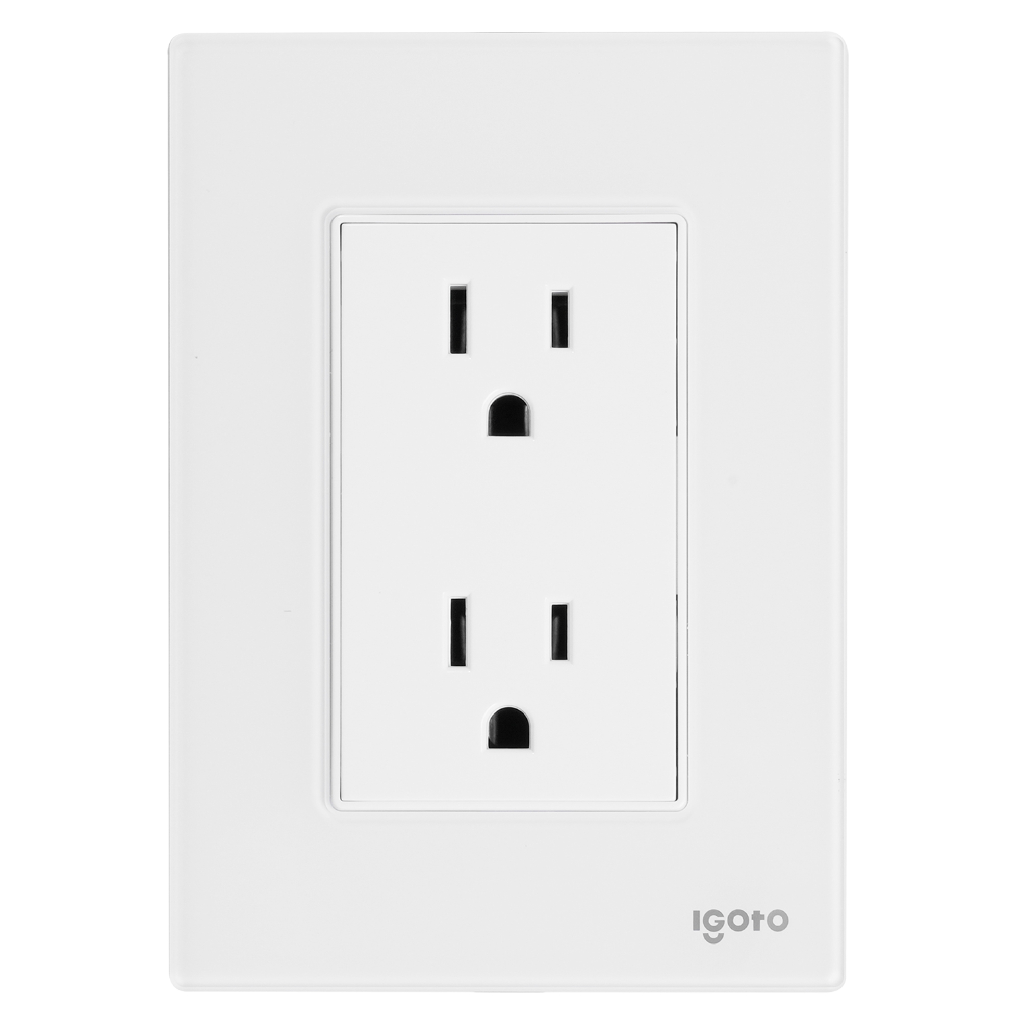 286243 IGOTO - Placa con contacto duplex 2p+t blanco Cristal Igoto