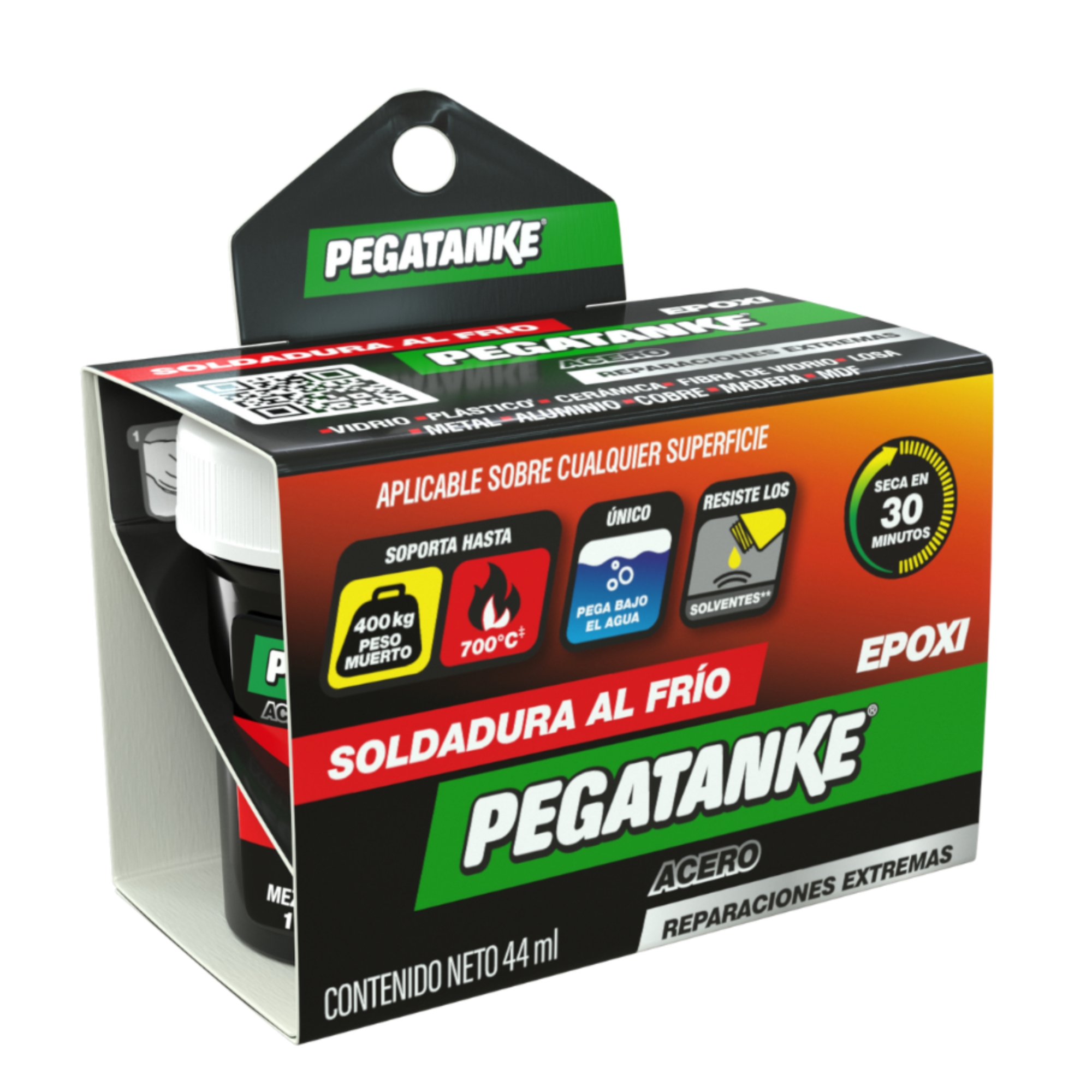 286390 PEGATANKE - Pegamento epox al frio 44ml acero Pegatanke