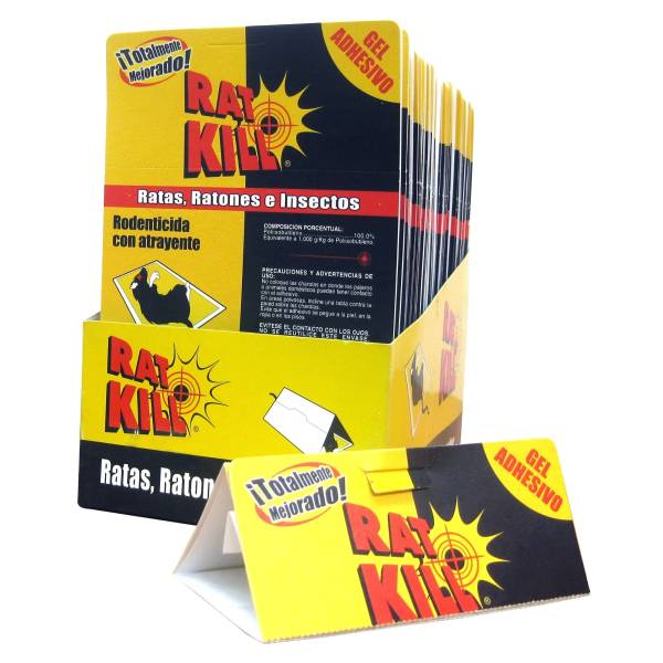 286429 ANIKILL - Ratonera empapelada amarilla chica Rat Kill
