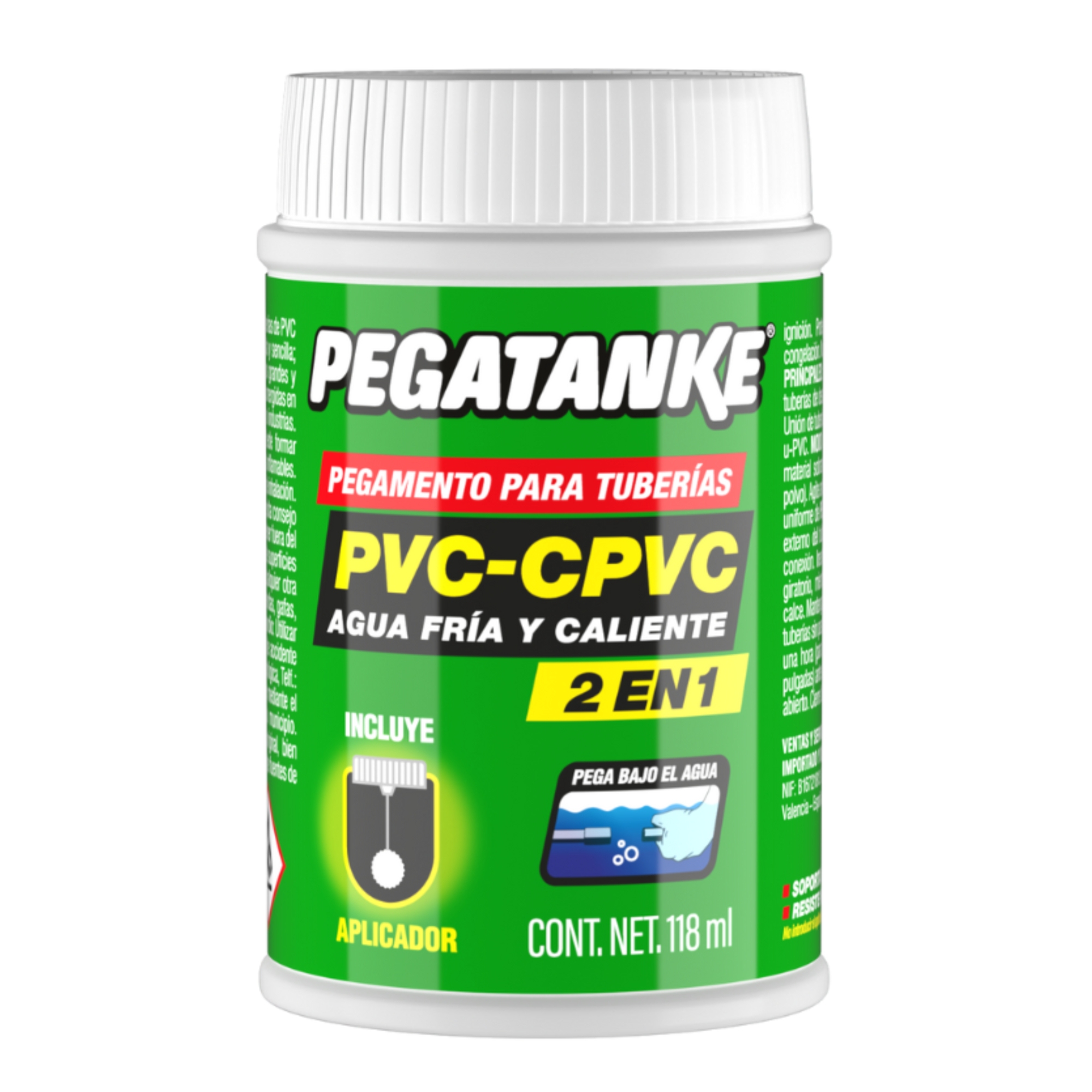 286822 PEGATANKE - Pegamento para PVC y CPVC 118ml 1/8 Pegatanke