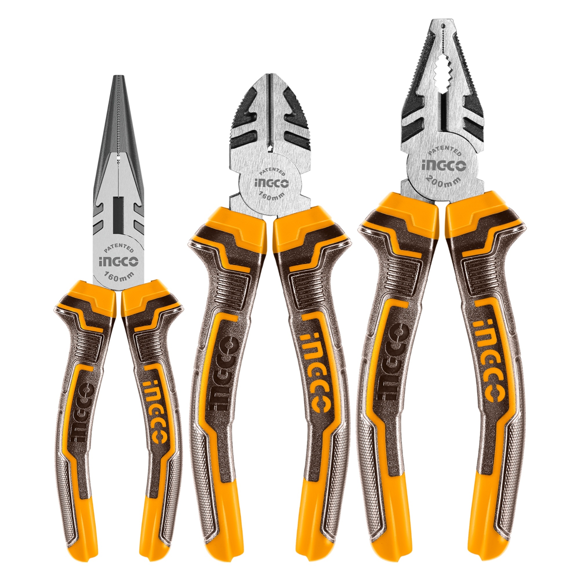 286852 INGCO - Juego 3 pinzas mango con grip elec 8