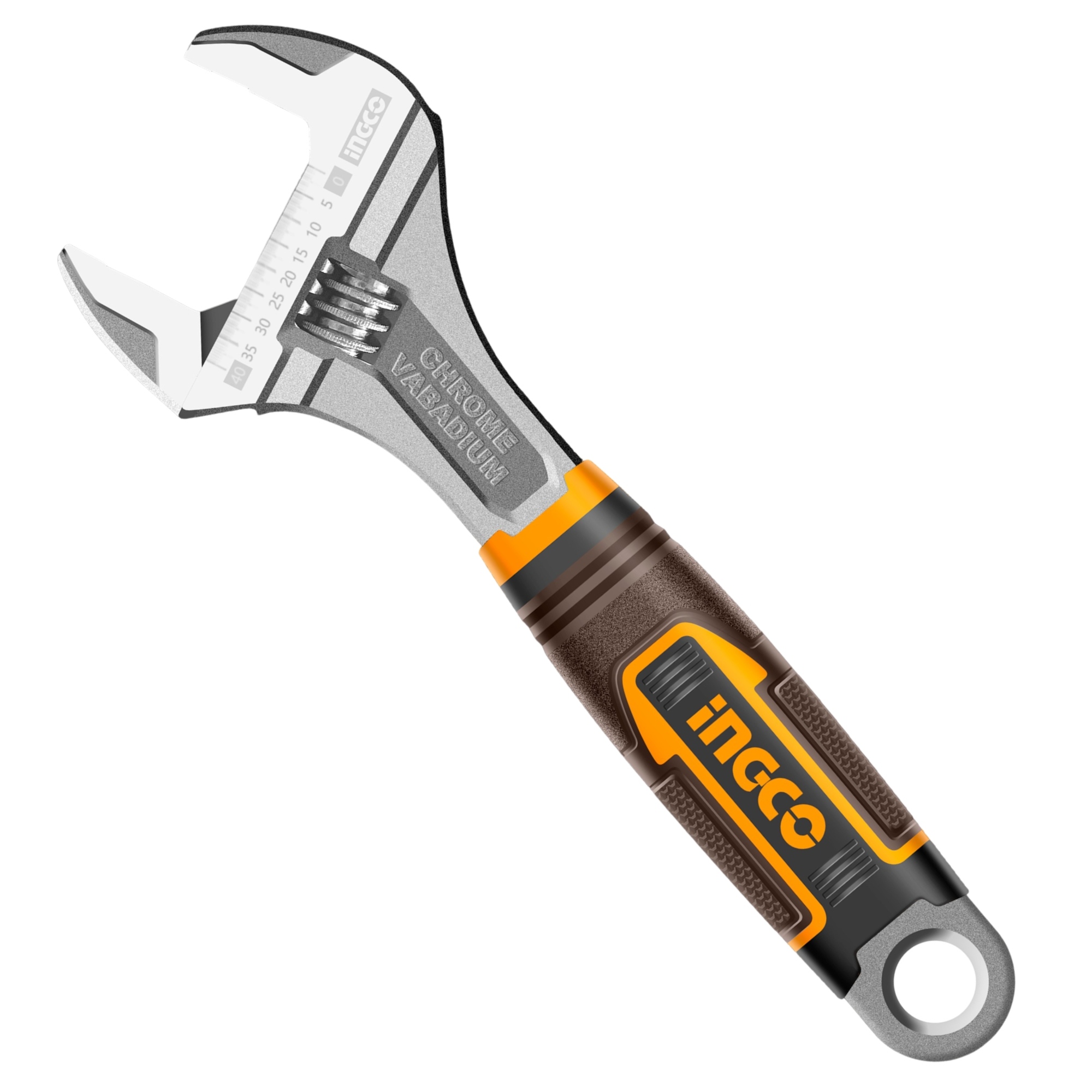 286860 INGCO - Llave ajustable [perico] 10 crom mango con grip CrV Ingco