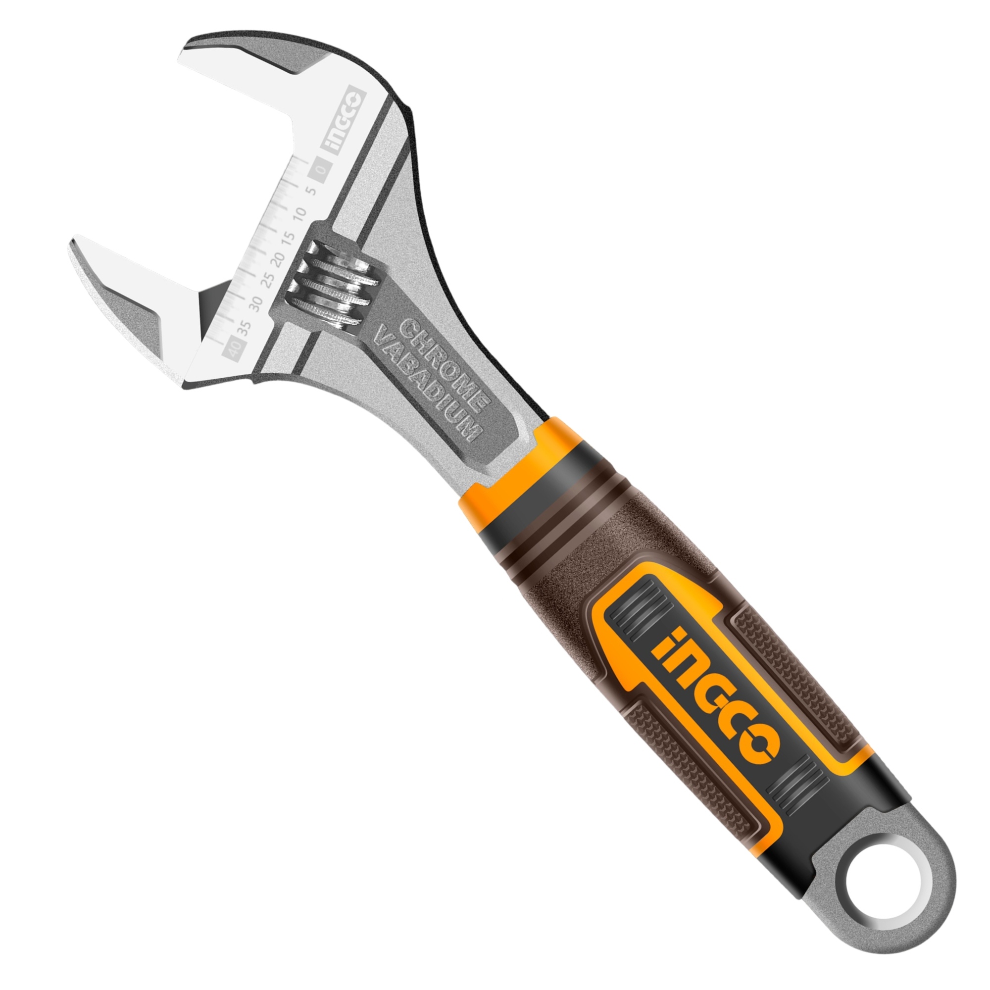 286861 INGCO - Llave ajustable [perico] 08 crom mango con grip CrV Ingco