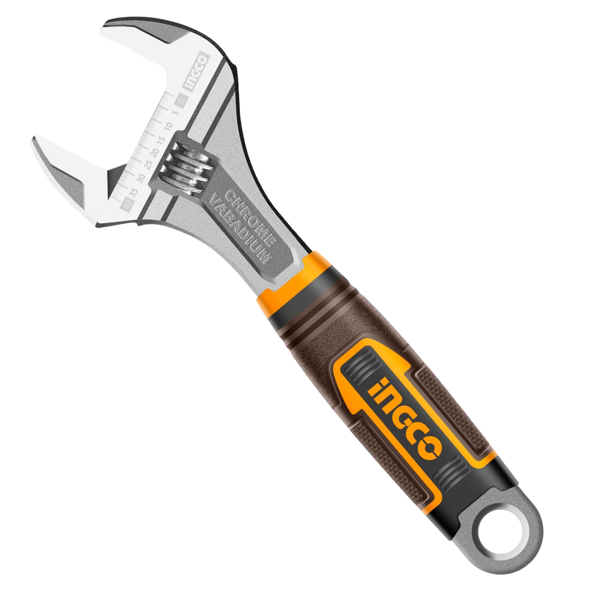 286862 INGCO - Llave ajustable [perico] 12 crom mango con grip CrV Ingco