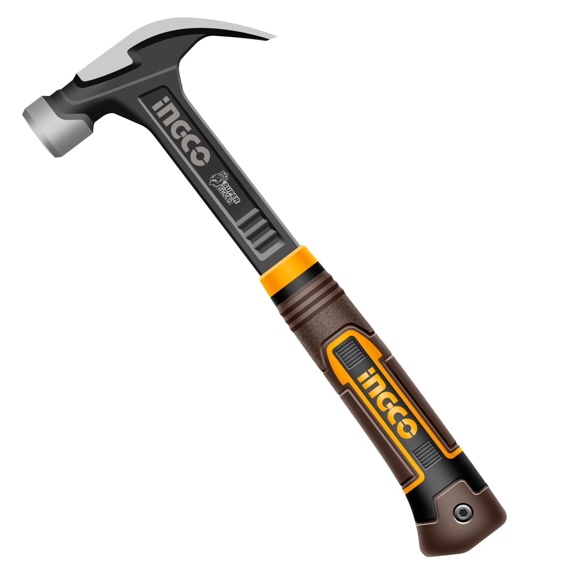 286867 INGCO - Martillo uña curva 16oz mango fibra vidrio magnetico Ingco