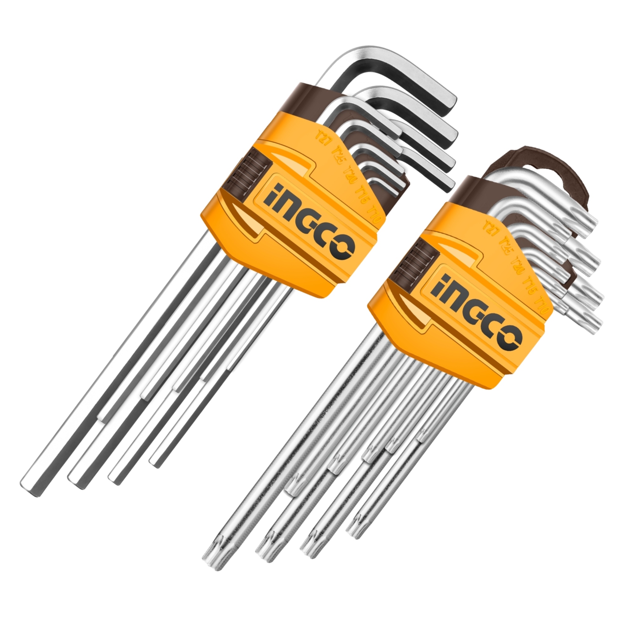 287571 INGCO - Juego 18 llaves allen 1.5-10mm y torx T10 a T50 Ingco