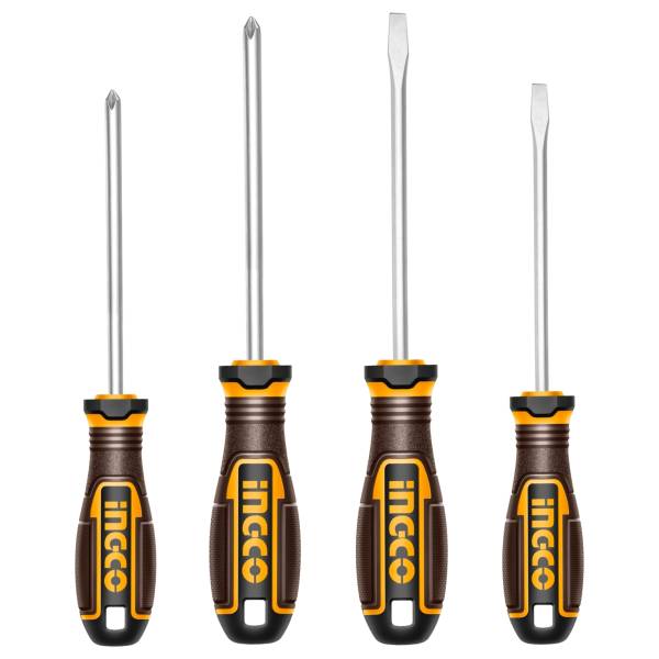 287575 INGCO - Juego 4 desarmadores mango con grip blister Super Ingco