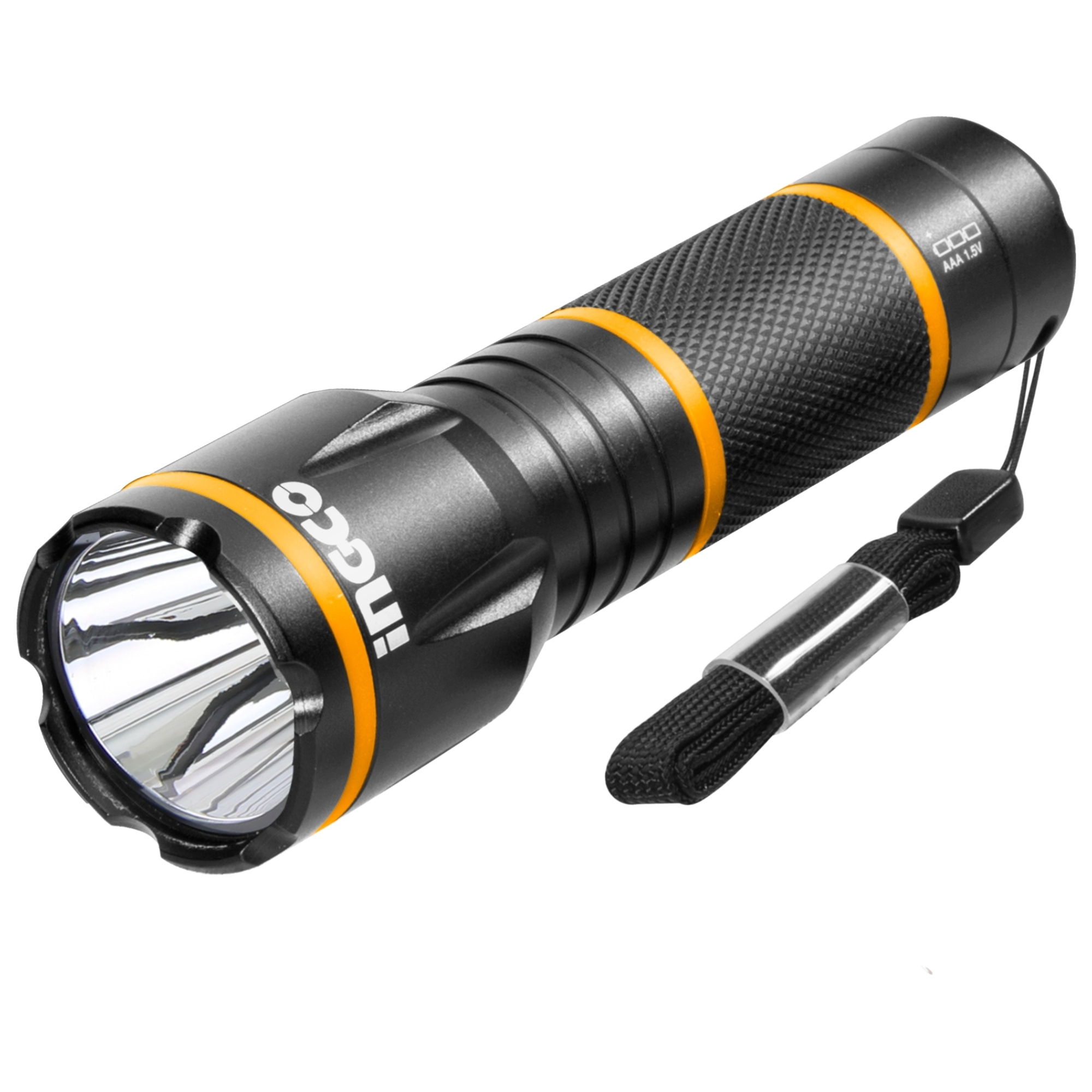 287582 INGCO - Linterna de aluminio Led pilas 3aaa negro 250lm 160m Ingco