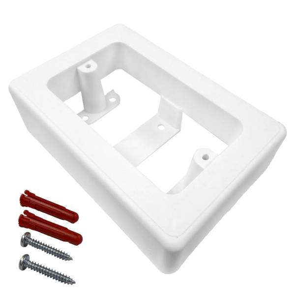 287850 SINERCO - Caja de contactos para canaleta 3 x 5 blanca con pija-taquete sin fondo
