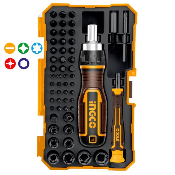 287897 INGCO - Desarmador de precision 55pz puntas y dados Ingco