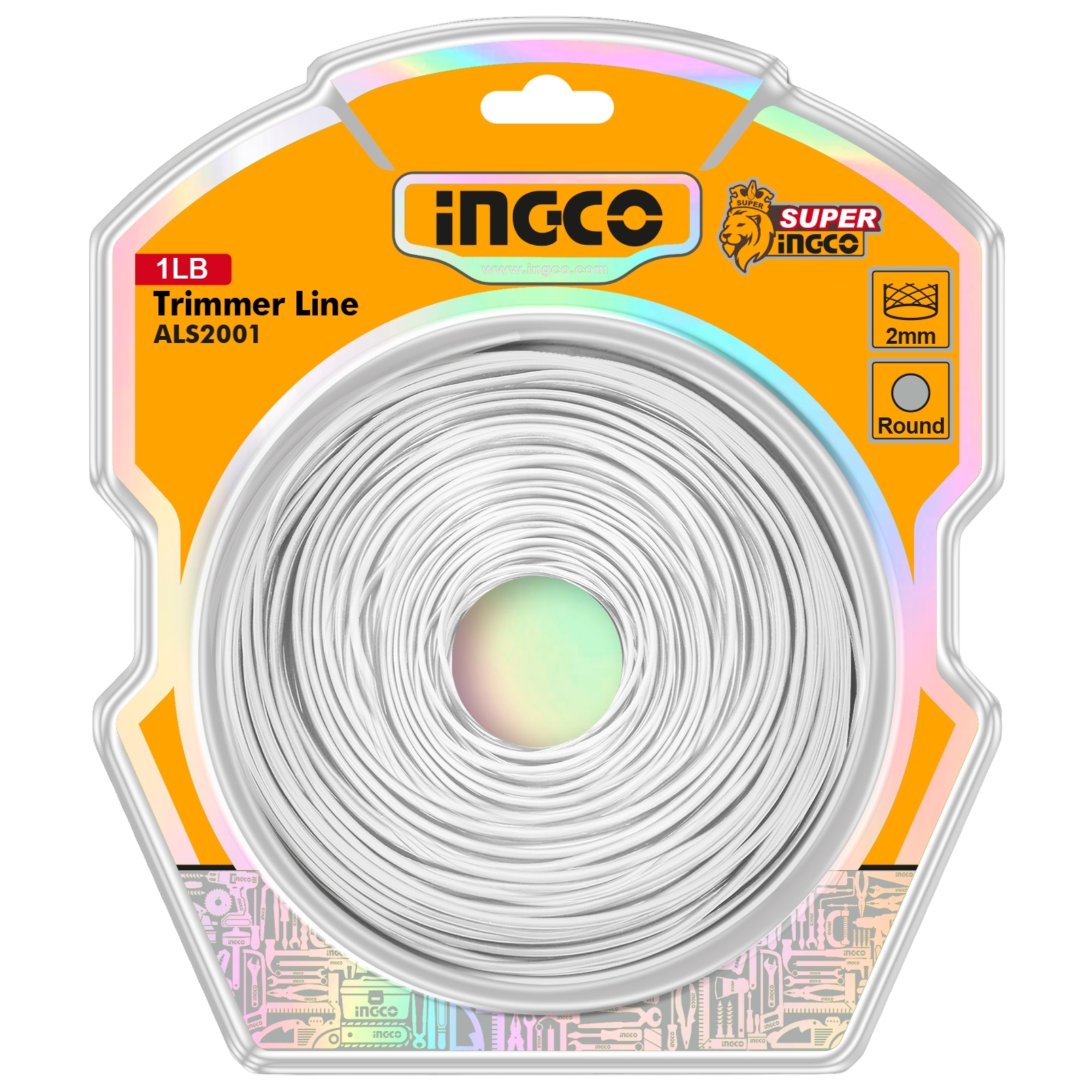 287914 INGCO - Hilo desbrozadora 2.0mm x 120 mts blanco blister Ingco