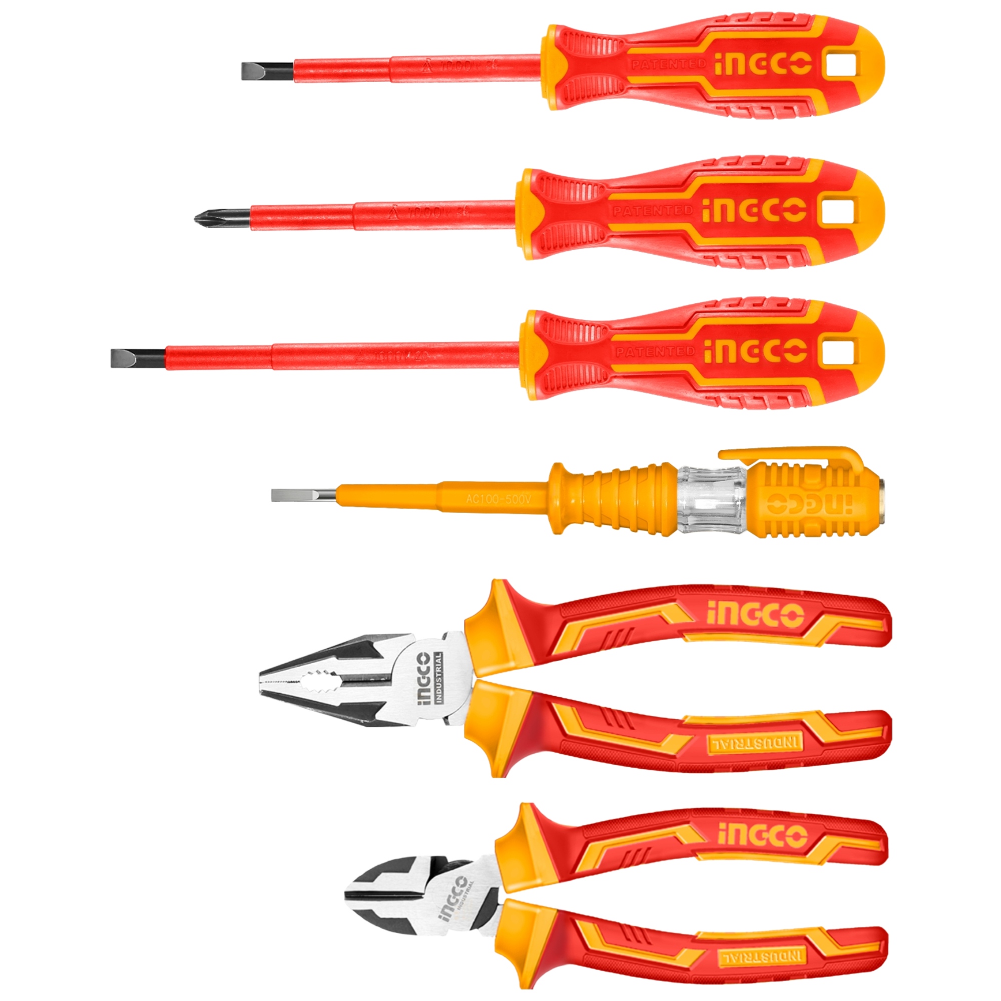 287916 INGCO - Juego 6 herramientas dielectricas pinzas/desarmador Profesionales Ingco