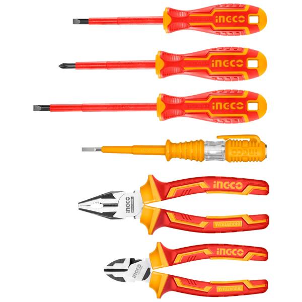 287916 INGCO - Juego 6 herramientas dielectricas pinzas/desarmador Profesionales Ingco