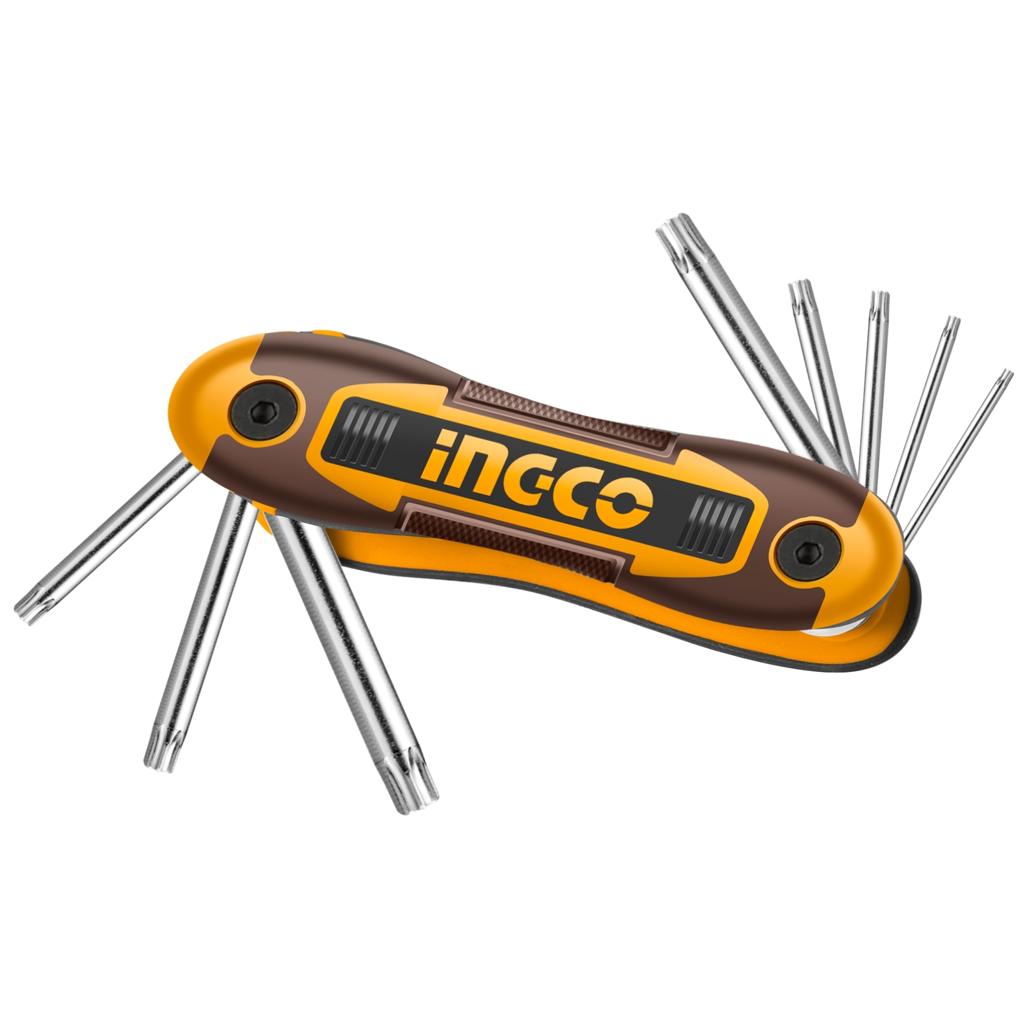 287918 INGCO - Juego 8 llaves allen T9-T40 tipo navaja punta torx CrV Ingco