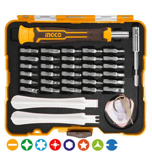 287920 INGCO - Juego de reparacion dispositivos desarmador/precision 37pz Ingco