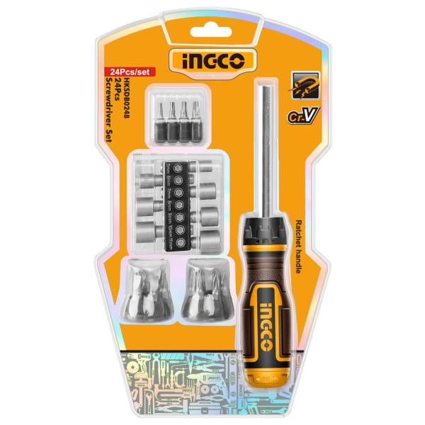 287921 INGCO - Juego desarmador 24pz puntas y dados Ingco