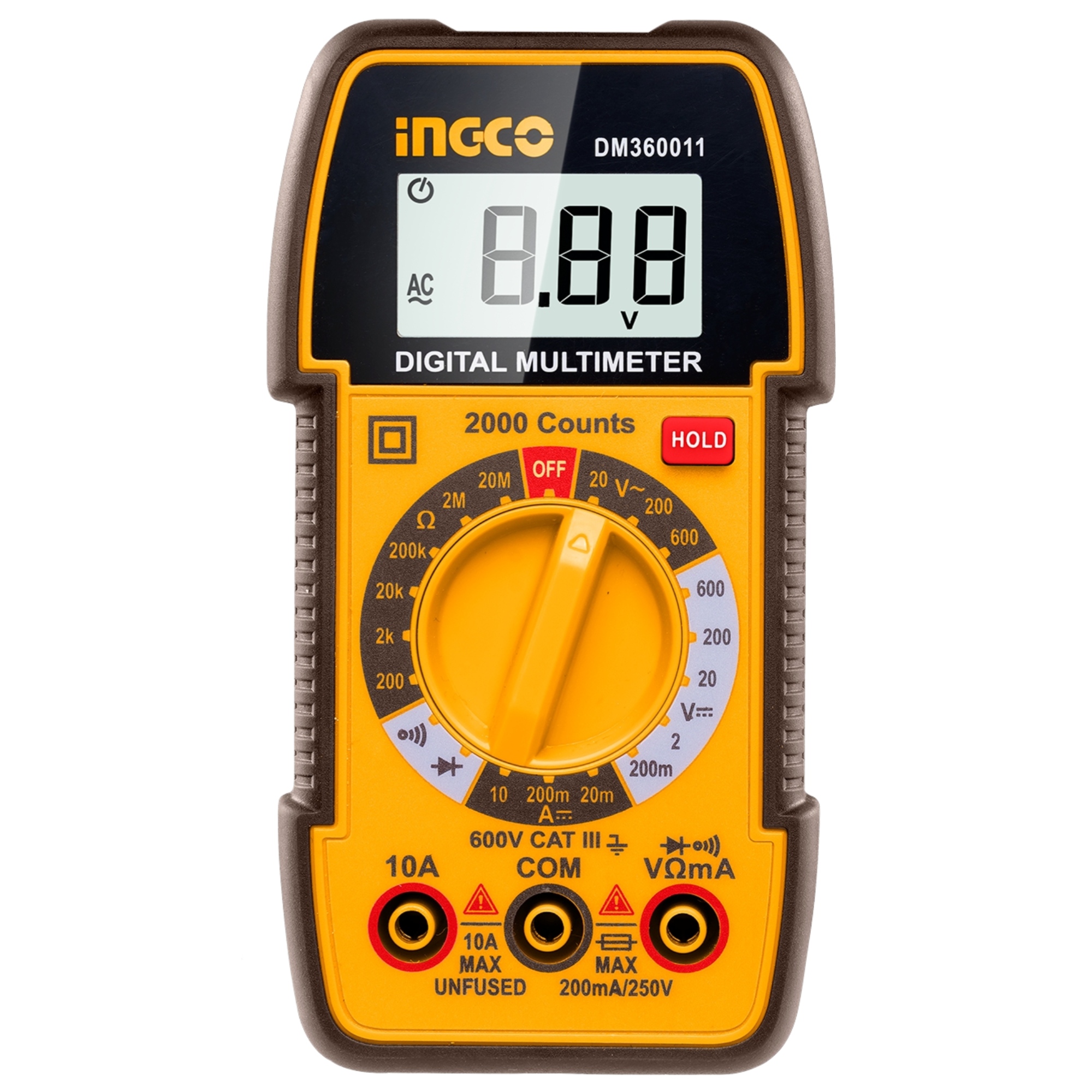 287955 INGCO - Multimetro digital 600v rango manual Ingco