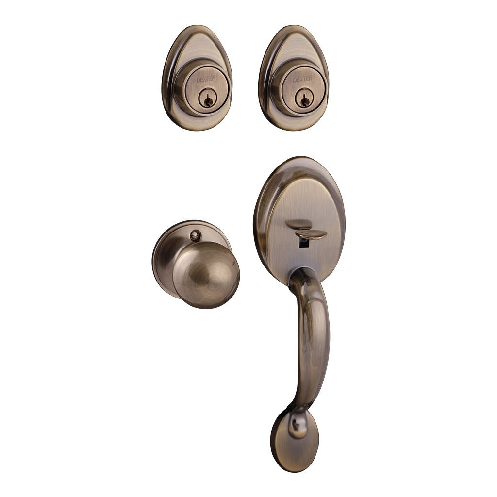288178 DEXTER - Cerradura gatillo llave/llave laton antiguo Tauro Dexter