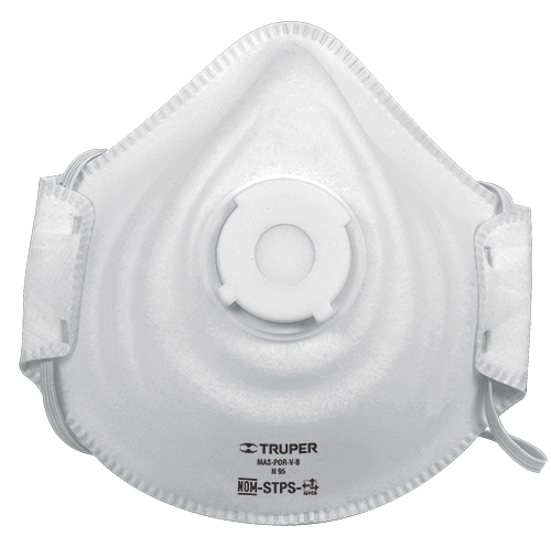 3780 TRUPER - Mascarilla para polvos organicos con valvula Truper