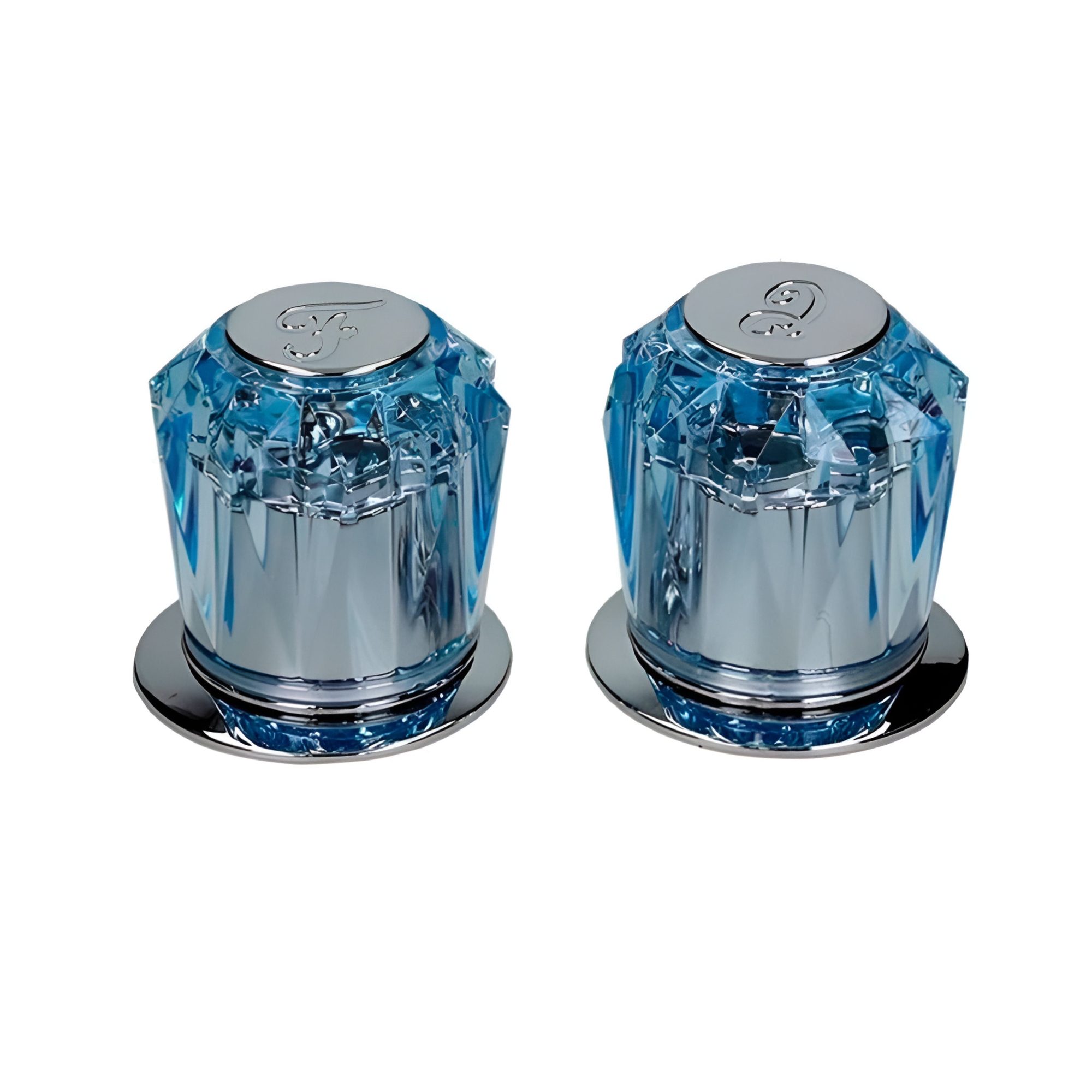 5586 DICA - Juego manerales grandes zamac acrilico azul RDG Dica