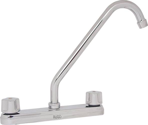 5667 RUGO - Mezcladora fregadero de bronce tipo standard maneral standard 1/4 de vuelta cromada 8IE Rugo