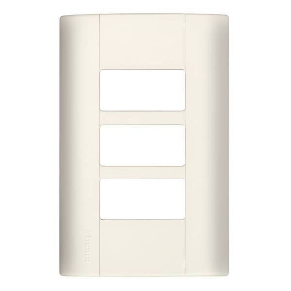 6338 MODUS - Placa 3 ventanas marfil Modus Bticino