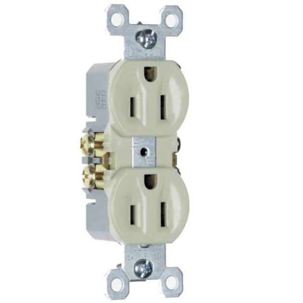 6555 PASS & SEYMOUR - Contacto duplex 2p+t marfil Bticino